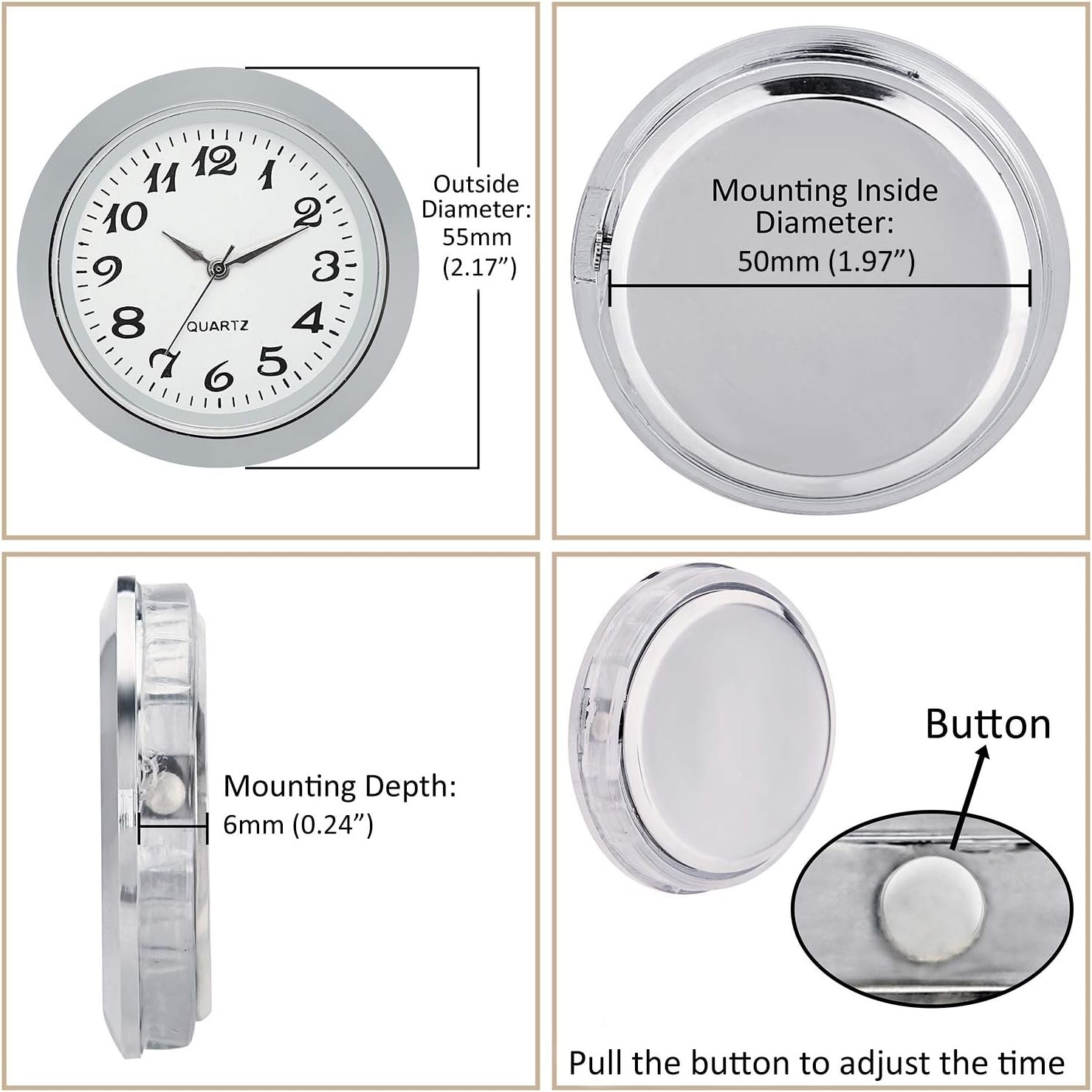 Mini Clock Insert 1.8 Inch Review